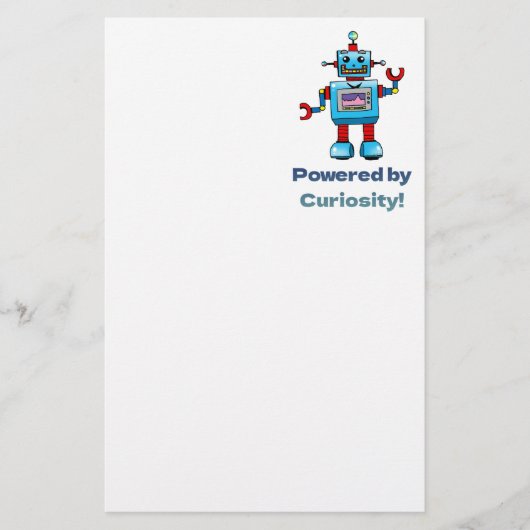 Wissenschaft für Kinder - Roboter Briefpapier (Vorderseite)