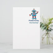 Wissenschaft für Kinder - Roboter Briefpapier (Stehend Vorderseite)