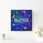 WISSENSCHAFT GIBT MIR EINEN HADRON QUADRATISCHE WANDUHR (Zuhause)