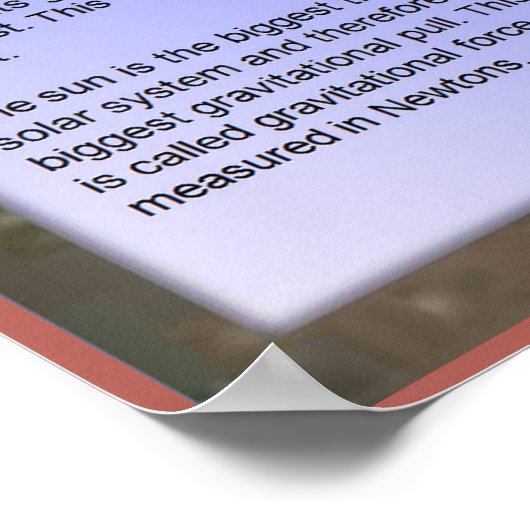 Wissenschaft, Gravitation Poster (Ecke)