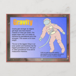 Wissenschaft, Gravitation Postkarte