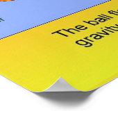 Wissenschaft, Gravitation und Weltraum, ausgeglich Poster (Ecke)