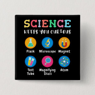 Wissenschaft hält dich neugierig button