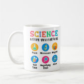 Wissenschaft hält dich neugierig kaffeetasse (Links)