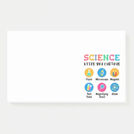 Wissenschaft hält dich neugierig post-it klebezettel (Vorderseite)