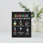Wissenschaft hält dich neugierig postkarte (Stehend Vorderseite)