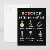 Wissenschaft hält dich neugierig postkarte (Vorne/Hinten)