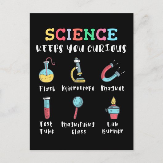 Wissenschaft hält dich neugierig postkarte (Vorderseite)