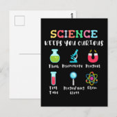 Wissenschaft hält dich neugierig postkarte (Vorne/Hinten)