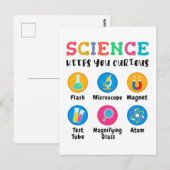 Wissenschaft hält dich neugierig postkarte (Vorne/Hinten)