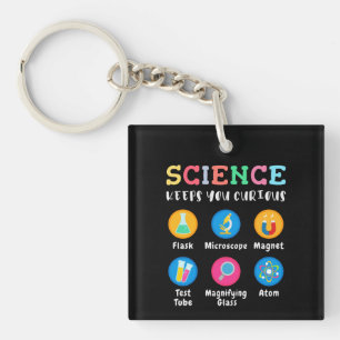 Wissenschaft hält dich neugierig schlüsselanhänger