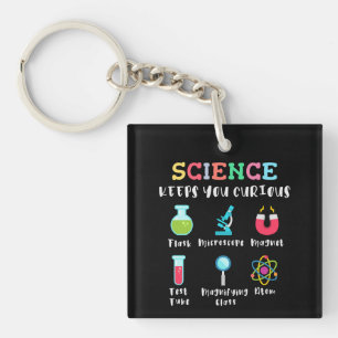Wissenschaft hält dich neugierig schlüsselanhänger