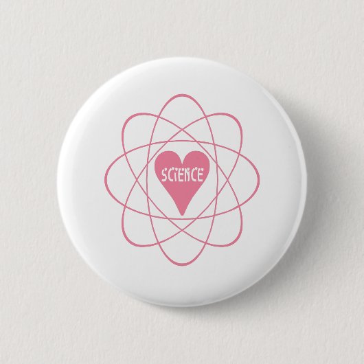 Wissenschaft Herz Valentingeschenk Button (Vorderseite)