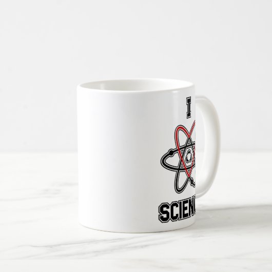 Wissenschaft I <3! Kaffeetasse (VorderseiteRechts)
