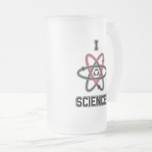 Wissenschaft I <3! Mattglas Bierglas (VorderseiteRechts)