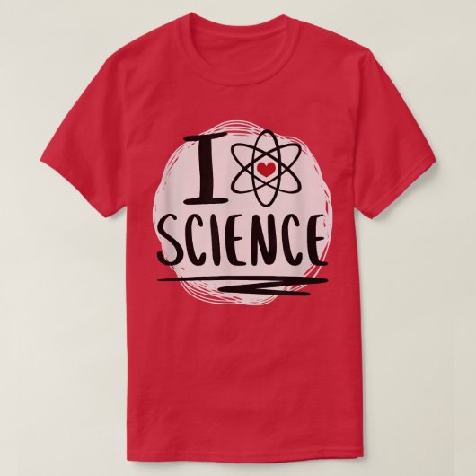 Wissenschaft - I Liebe-Atom-Aussage T-Shirt (Design vorne)