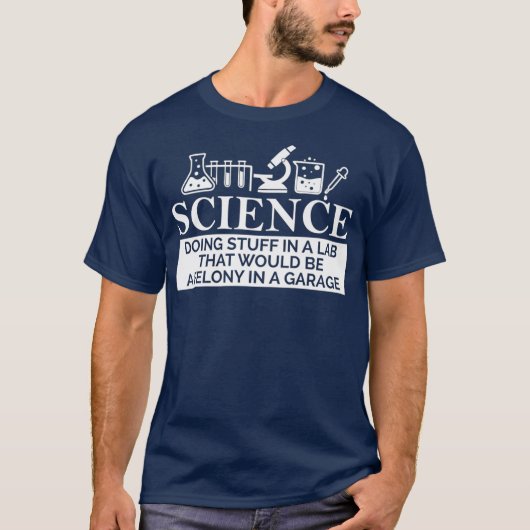 WISSENSCHAFT in einer Werkstatt Chemie als Labrado T-Shirt (Vorderseite)