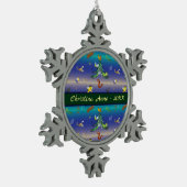 Wissenschaft, Insekt Bug Lover Weihnachtsbaum Schneeflocken Zinn-Ornament (Links)