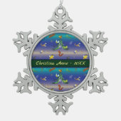 Wissenschaft, Insekt Bug Lover Weihnachtsbaum Schneeflocken Zinn-Ornament (Vorderseite)