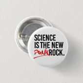 Wissenschaft ist der neue Punk-Rock Button (Vorne & Hinten)