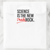 Wissenschaft ist der neue Punk-Rock Runder Aufkleber (Tasche)