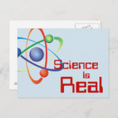 Wissenschaft ist echte Postkarte (Vorne/Hinten)