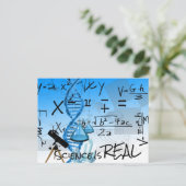 Wissenschaft ist echte Postkarte (Stehend Vorderseite)