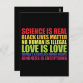 Wissenschaft ist ein echter schwarzer Lebensstil, Postkarte (Vorne/Hinten)