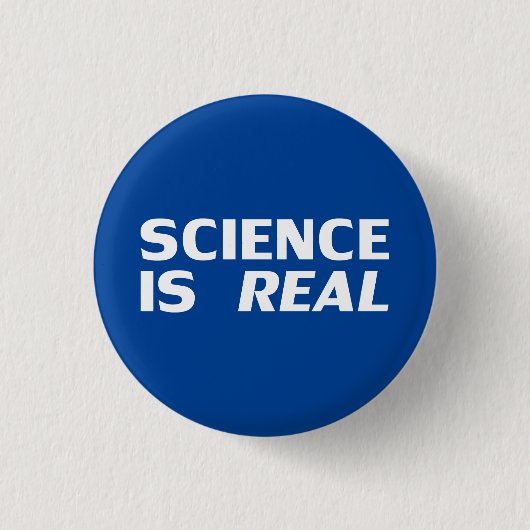Wissenschaft ist eine echte blaue, moderne, mutige button (Vorderseite)