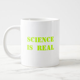 Wissenschaft ist eine echte neongrüne moderne Typo Jumbo-Tasse