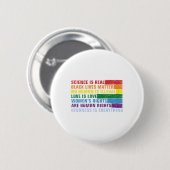 Wissenschaft ist eine echte schwarze Lebensfrage Button (Vorne & Hinten)