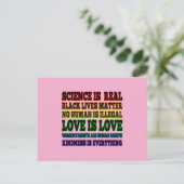 Wissenschaft ist eine echte schwarze Lebensfrage Postkarte (Stehend Vorderseite)