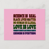 Wissenschaft ist eine echte schwarze Lebensfrage Postkarte (Vorderseite)