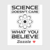 Wissenschaft ist es egal, was man glaubt aufkleber (Blatt)