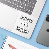 Wissenschaft ist es egal, was man glaubt aufkleber (Laptop mit iPhone)