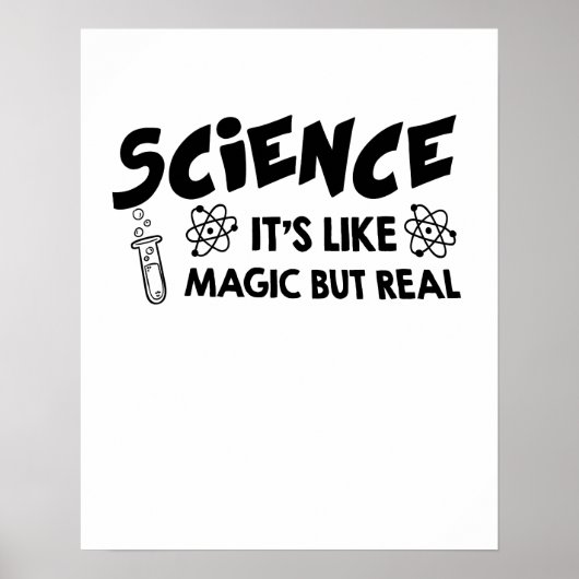 WISSENSCHAFT IST ES WIE MAGIC WISSENSCHAFTLER Funn Poster (Vorne)