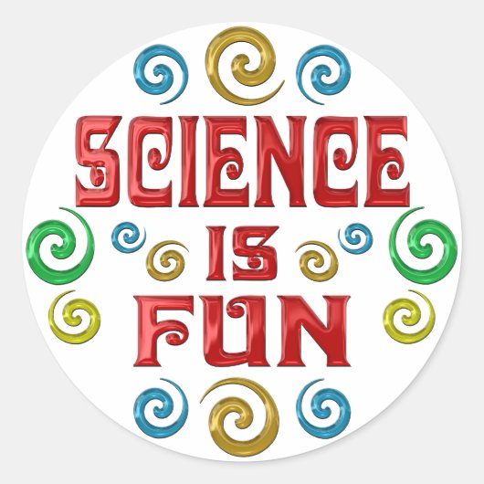 Wissenschaft ist FUN Runder Aufkleber (Vorderseite)
