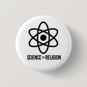 Wissenschaft ist größer als Religion Button (Vorderseite)