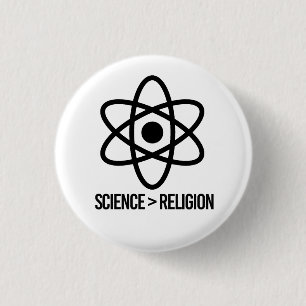 Wissenschaft ist größer als Religion Button