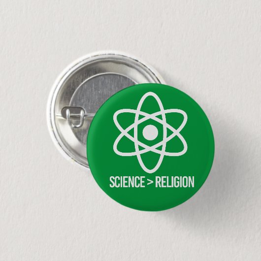Wissenschaft ist größer als Religion Button (Vorne & Hinten)