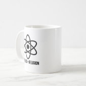 Wissenschaft ist größer als Religion Kaffeetasse (Vorderseite Links)
