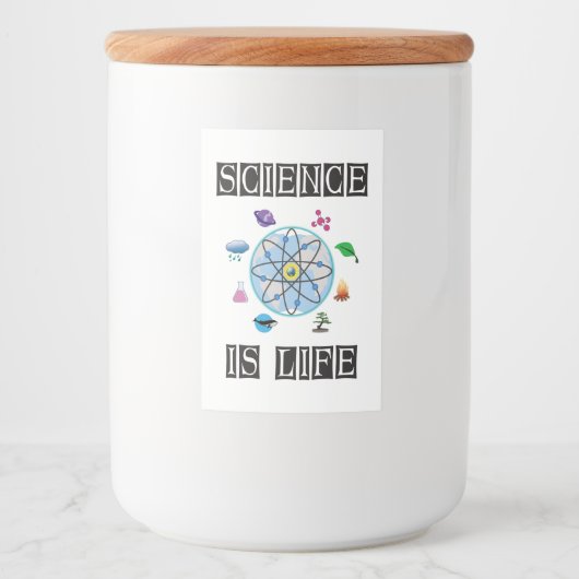 Wissenschaft ist Leben Lebensmitteletikett (Vorderseite)