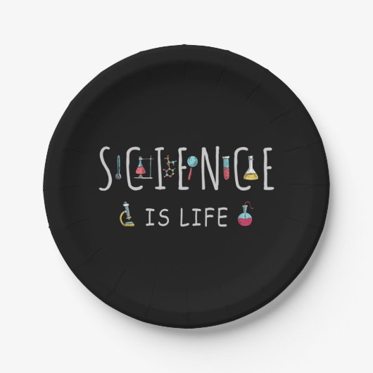 Wissenschaft ist Leben Pappteller (Vorderseite)