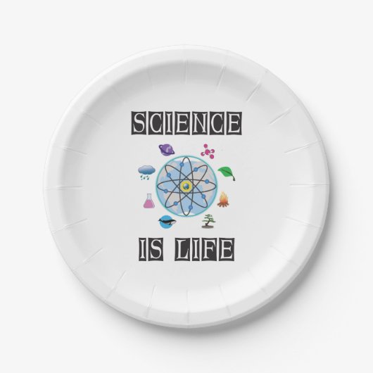 Wissenschaft ist Leben Pappteller (Vorderseite)
