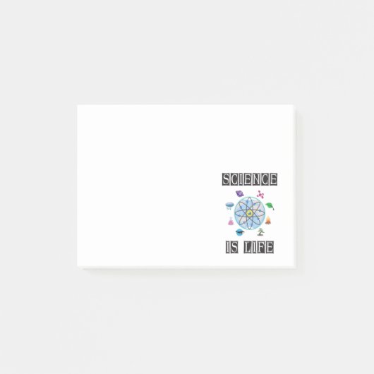 Wissenschaft ist Leben Post-it Klebezettel (Vorderseite)