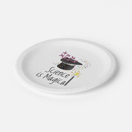 Wissenschaft ist magisch pappteller (Schrägansicht)