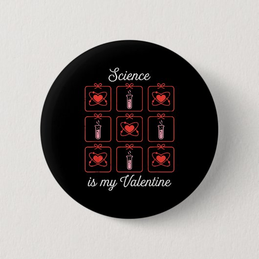Wissenschaft ist mein Valentinstag Chemie Atom Rea Button (Vorderseite)