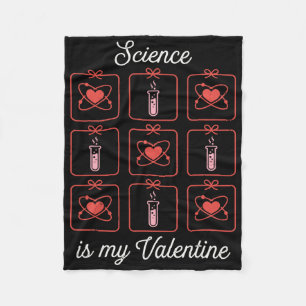 Wissenschaft ist mein Valentinstag Chemie Atom Rea Fleecedecke