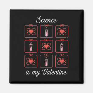 Wissenschaft ist mein Valentinstag Chemie Atom Rea Magnet