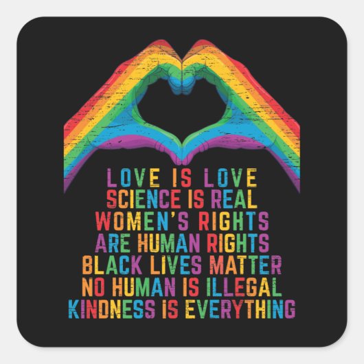 Wissenschaft ist real - schwarz Lives Matter Squar Quadratischer Aufkleber (Vorderseite)